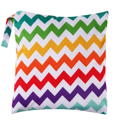 

Baby Snap-fastener Diaper Bags Printed Single Zippered Waterproof Nappy Bag
