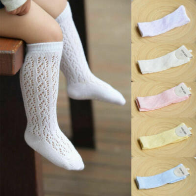 

US Baby Girl Kid Infant Toddler Cotton Knee High Princess Mesh Stockings 0-4T