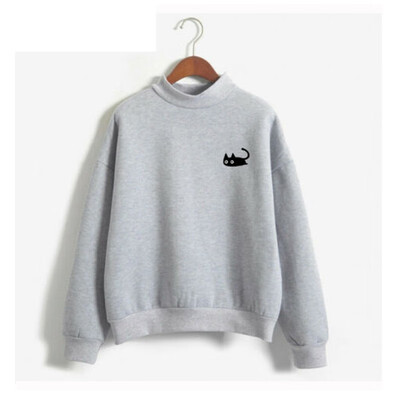 

Cat Printed Women Hoody Sweatshirt Ladies Hooded Sweater Tops Jumper Pullover