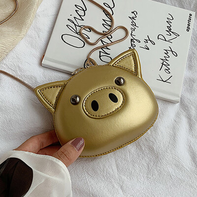 

Female 2019 autumn new Korean fashion girl cute little pig bag leisure chain slung round bag