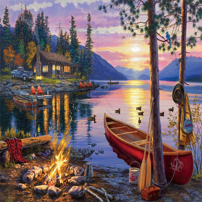 

3D Jigsaw Paper Beautiful Scenery Puzzle Block Assembly Birthday Toy