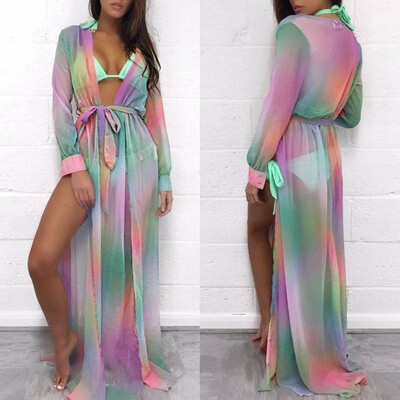 

Womens Bikini Cover Up Swimwear Beach Maxi Wrap Skirt Sarong Kimono Kaftan Dress