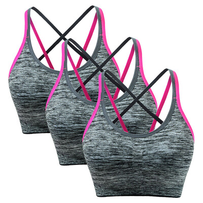 

〖Follure〗Womens Removable Padded Sports Bras Lingerie Support Workout Yoga Bra 3 Pack