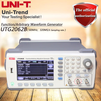 

UNI-T UTG2062B Function Arbitrary Waveform Signal Generator 60MHz Bandwidth 320MSs 1Mpts Sampling Rate
