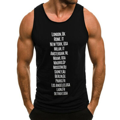 

Gym Men Muscle Sleeveless Shirt Tank Top Bodybuilding Sport Fitness Workout Vest
