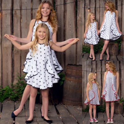 

Mother Daughter Family Matching Clothes Summer Dress For Holiday Beachwear Party