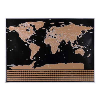 

Scratch Off Map Interactive Vacation Poster World Travel Maps Poster Erasable Copper Foil Wall Sticker Personalized Journal Log wi