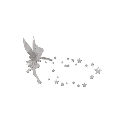

3D Fairy Blowing Star Mirror Sticker DIY Stars Acrylic Mirrored Surface Wall Decals Room Reflective Wallpaper