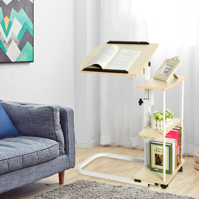 

Multi-function Height Adjustable OverbedSofa Table Laptop Cart Computer Desk with Wheels Computer Desk Laptop Desk