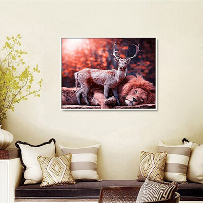 

Square&round DIY Diamond Mosaic Full Display Animal Diamond Embroidery Deer New Arrival Rhinestones Pictures Diamond Art