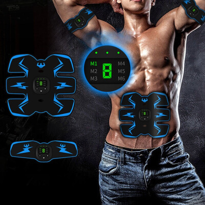 

Rechargeable Muscle Training Gear Remote Control Abdominal Muscle Trainer Fat Burning Smart Body Building Fitness Kits Abs