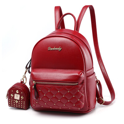 

Shoulder bag female Korean mini bag fashion Joker student bag studded womens backpack