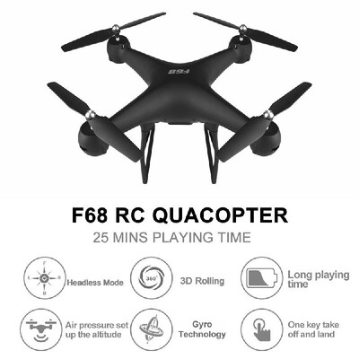 

F68 RC 4K Drone with Camera Gesture Photo Video Track Flight 3D Flip Altitude Hold 25mins Flight Time Wifi RC Quadcopter 2 Battery