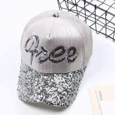 

Taobao Korean Hat Letterhead Pearl Embroidered Cap SpringSummer Sun Hat Baseball Hat Joker Curved Hat