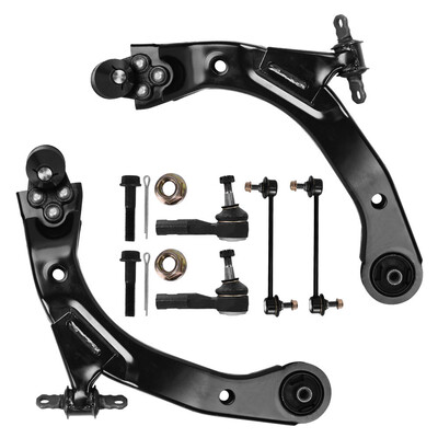 

6pc Control Arms & Outer Tie Rods & Sway Bar Links for Cobalt HHR G5 Pursuit Ion