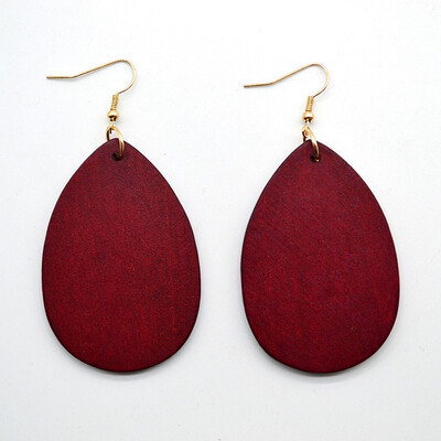 

Teardrop Wood Dangle Earring Waterdrop Bohemian Drop Earrings Women Fashion Jewelry