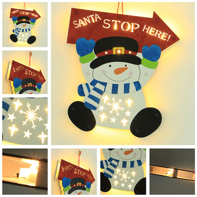 

Tailored Lovely Snowman Led Light House Pendant Christmas Holiday Party Decoration Gift