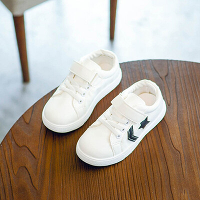

Children Infant Kids Boy Girl Star Patch Leather Running Casual Shoes
