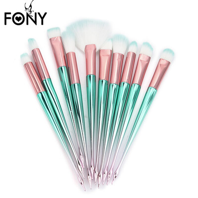 

〖Follure〗10PCS Fony Make Up Foundation Eyebrow Eyeliner Blush Cosmetic Concealer Brushes