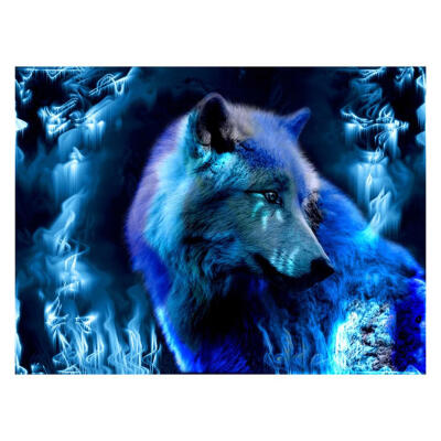 

5D DIY Full Drill Diamond Painting Sad Wolf Cross Stitch Embroidery Mosaic