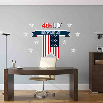 

Toponeto Independence Day July 4 Vinyl DIY Wall Sticker Decals Home Decor Bedroom
