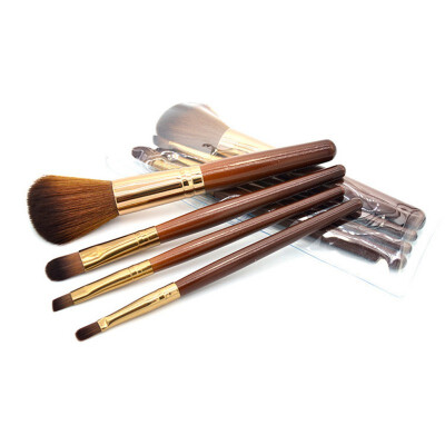 

New Women Professional 4 pcs Makeup Brush Set tools Comestic Toiletry Kit Wool Brand Make Up Brush Set for Beauty LY1