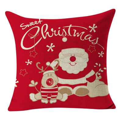 

Tailored Christmas Pillow Cover Linen Pillowcases Decorative Home Decoration 45x45cm