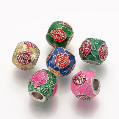 

Alloy Enamel European Beads Large Hole Beads Rondelle Mixed Color 14x11513mm Hole 5mm