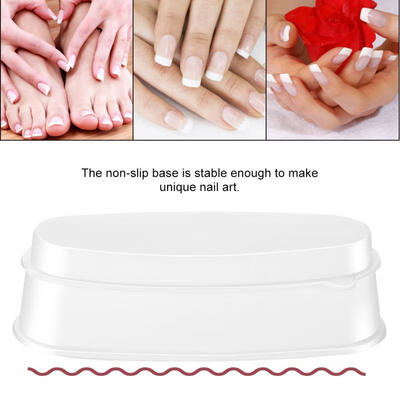 

Greensen Portable White Nail Dipping Powder Tray Manicure Mould Nail Container