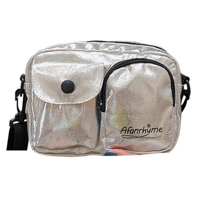 

Letter Laser Bag Women Shoulder Messenger Flap Buckle Zip Leather Bags
