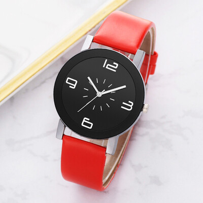 

〖Follure〗Casual Fashion Monochrome Simple Digital Scale Disc Belt Strap Ladies Watch