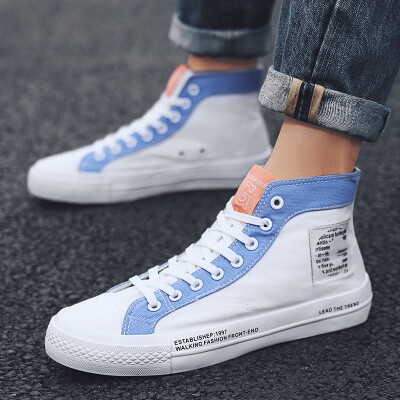 

Summer high tide shoes casual Joker canvas shoes Korean fashion mens shoes autumn