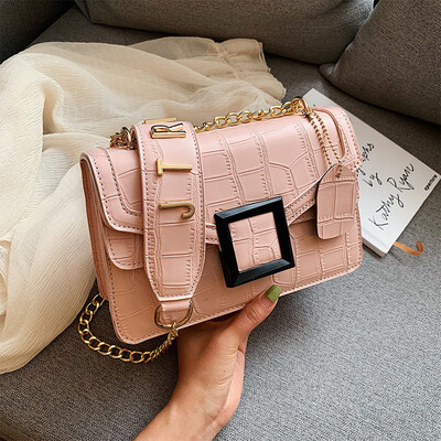 

Ins texture Korean version fashion chain womens bag 2019 new bag leisure small square bag single shoulder oblique satchel bag