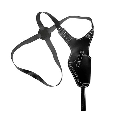 

Leather Vertical Shoulder Holster Heavy Duty Chest Holster Cross Harness Gear Barrel Right Hand
