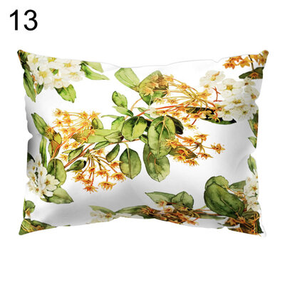 

Modern Flower Print Pillow Case Sofa Waist Throw Cushion Cover Home Decoration