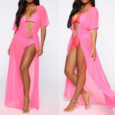 

Women Summer Chiffon Bikini Cover Up Swimwear Bathing Suit Beach Dress Long Maxi