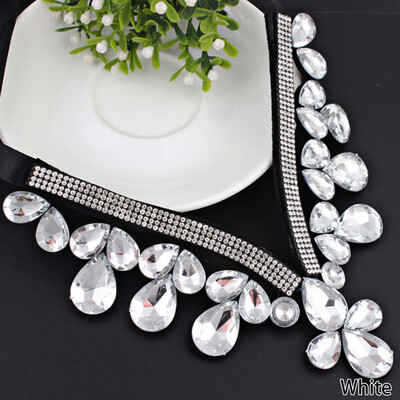 

Fashion Jewelry Rhinestone Big Water Drop Flower Choker Necklace Neck Chain New
