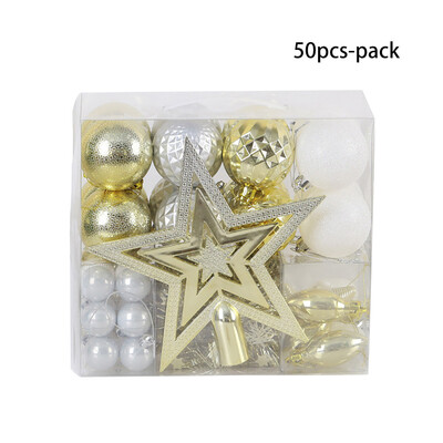 

Gobestart 50Pcs Christmas Ball Baubles Party Xmas Tree Decorations Hanging Ornament Decor