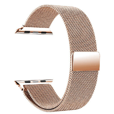 38mm Stainless Steel Maganet Mesh Watch Band Strap Monochrome Replacement Wristband for Men Women for Apple Watch iWatch Series 1