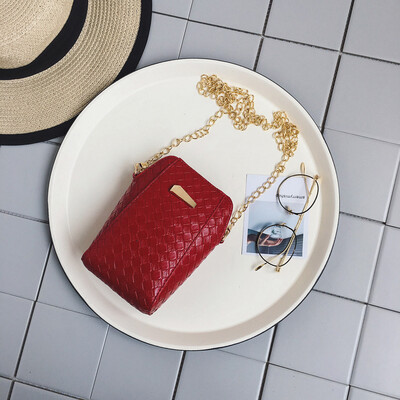 

Tailored Fashion Women Chain Bag Weave Leather Bag Crossbody Bag Handle Phone Bags