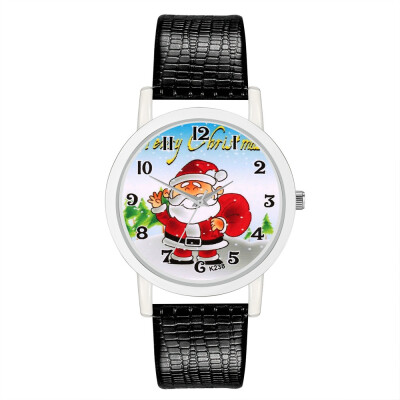 

2018 Clock Analog Santa Claus & Tree Wrist Watch Ladies Quartz Women Womens Watches Fashion Girls Christmas Gift Reloj &Ff