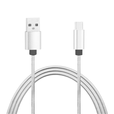 

Minismile 24A Quick Charge Stainless Steel Spring Micro USB To USB Charging Cable with High-Speed Data Transmission 1M