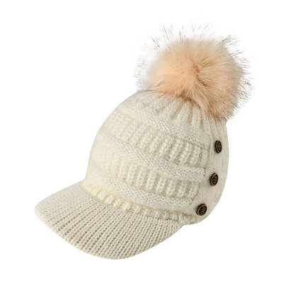 

Tailored Women Solid Color Winter Plus Outdoor Thick Knit Warm Hat Caps
