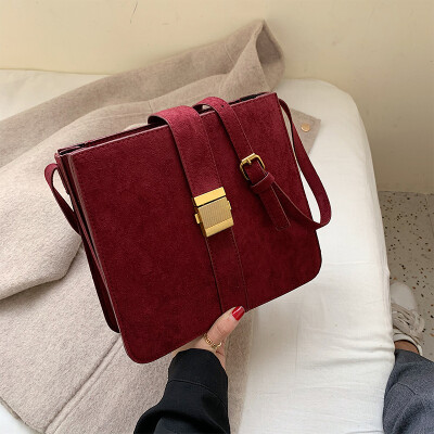 

Winter autumn&winter retro-polished slant-cross bag womens 2019 new style Korean-style single-shoulder bag fashion tem