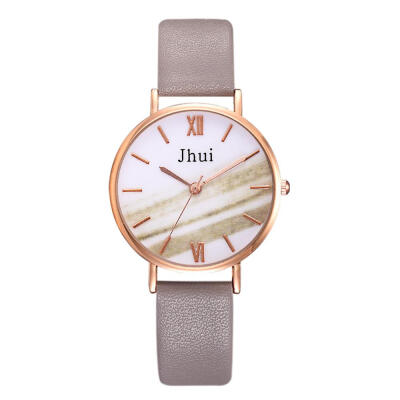 

Woman Watch Simple Dark Green Water Color Dial Leather Strap Ladies Jewelry Top Brand Fashion Casual Wristwatch Montre Femme