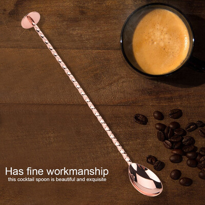 

1Pc Stainless Steel Cocktail Spoon Beverage Coffee Mixing Layering Tool with Long HandleStainless Steel Cocktail Spoon