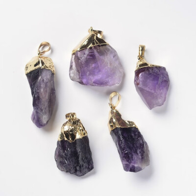 

Natural Amethyst Pendants Raw Rough Nuggets 30543x1628x1316mm