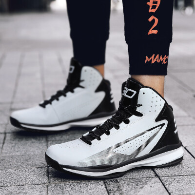 

High-top running basketball shoes mens outdoor sports boots wear-resistant damping shoes fashion mens shoes tide