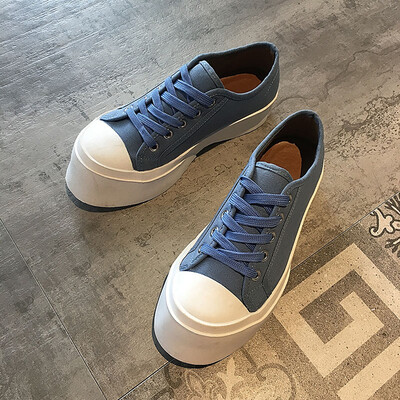 

Womens Shoes New Autumn Shoes Korean Edition Increased Thick-soled Small White Shoes Girls Student Ins Tidal Canvas Shoes