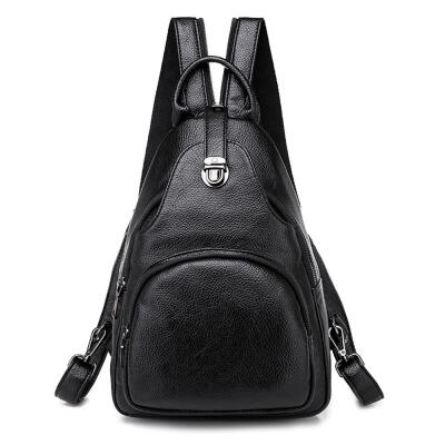 

Solid Color Multifunction Backpacks Women Leather Shoulder Messenger Bags